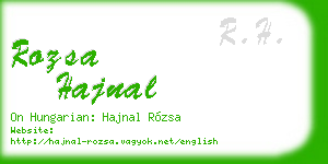 rozsa hajnal business card