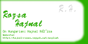 rozsa hajnal business card